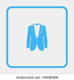 Men's jacket icon.