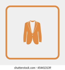 Men's jacket icon.