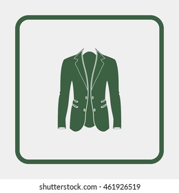 Men's jacket icon.
