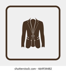 Men's jacket icon.