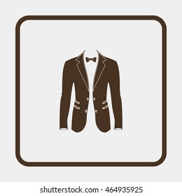 Men's jacket icon.