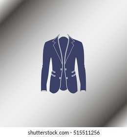 Men's jacket icon.