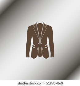 Men's jacket icon.