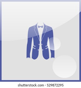 Men's jacket icon.