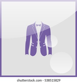 Men's jacket icon.
