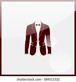 Men's jacket icon.