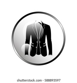 Men's jacket icon.