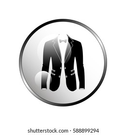Men's jacket icon.