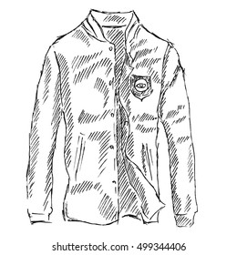 Men's jacket. Sketch illustration