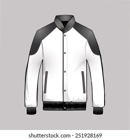 Men's jacket template with buttons