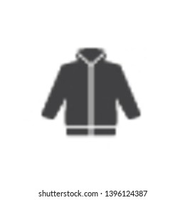 Men's jacket vector icon. filled flat sign for mobile concept and web design. Jacket with long sleeves glyph icon. Symbol, logo illustration. Pixel perfect vector graphics