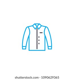 Men's jacket vector thin line stroke icon. Men's jacket outline illustration, linear sign, symbol concept.