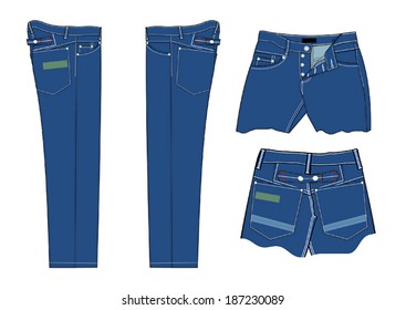 Men's  jeans design.