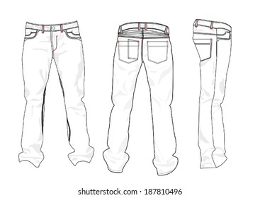 Men's  jeans design.