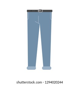 Men's jeans. Front view. Jeans. Vector illustration. EPS 10.