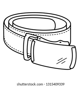 Mens Leather Belt Vector Outline Icon Stock Vector (Royalty Free ...