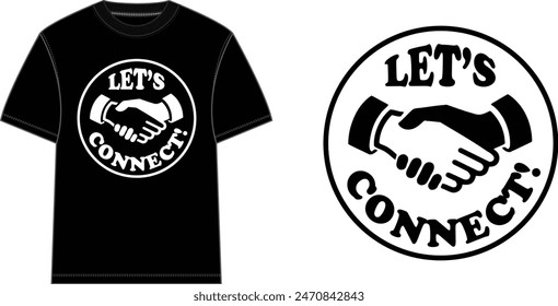 Mens Lets  Connect T-shirt design
