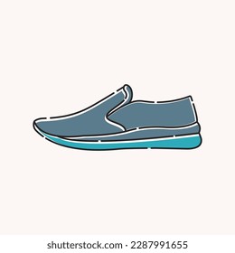 men's loafers icon design, men's shoes illustration.