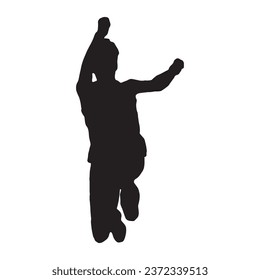 Men's Long Jump Art Silhouette