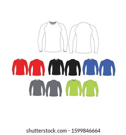 Men's Long Sleeves Muscle T-shirt templates