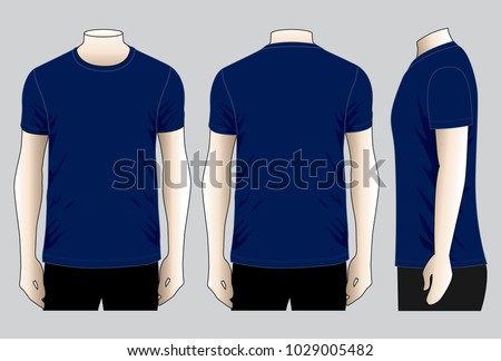 Download Mens Navy Blue T Shirt Vector Stock Vector (Royalty Free ...
