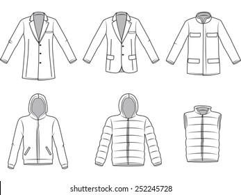 男性の上着 服 イラスト コート ブレザー ジャケット ベクター画像 のベクター画像素材 ロイヤリティフリー Shutterstock