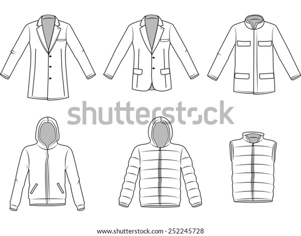 男性の上着 服 イラスト コート ブレザー ジャケット ベクター画像 のベクター画像素材 ロイヤリティフリー