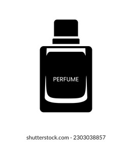 Men's perfume bottle black icon, in trendy vector illustration. Popular perfume spray for men in the world. Top choice of editable graphic resources for many purpose