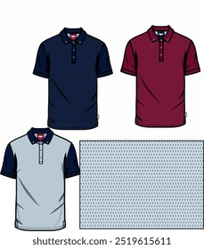 men's polo collar tshirt design. fashion pattern design and more