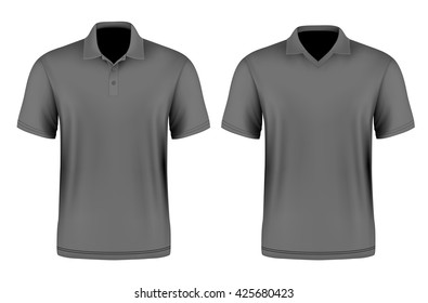 Similar Images, Stock Photos & Vectors of T-shirt Polo grey and black