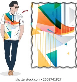 men's polo tshirt model design. fashion pattern design and more