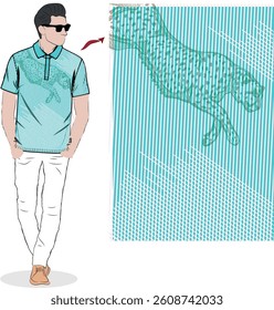 men's polo tshirt model design. fashion pattern design and more