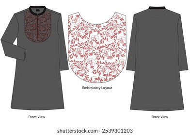 Mens premium embroidered kurta design