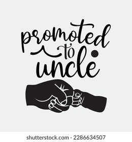 Mens Promoted to Uncle baby announcement 2023 svg