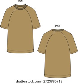 Camiseta raglán de los hombres en la parte inferior y la manga con ajuste oversize