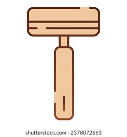 Mens Rasierapparat-Symbol Unbedenkliche hellbraune Symbole im trendigen, flachen Stil. Farbverlauf-Design, entwickelt für Web und App. EPS10