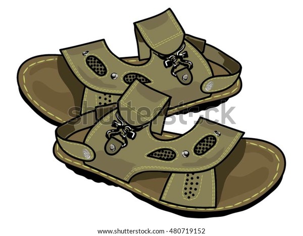 Mens Sandals Stock Vector (Royalty Free) 480719152