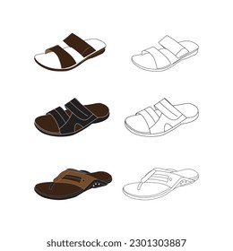 men's sandals icon vector illustration symbol design