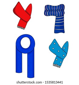 men's scarf set stock vector illustration

