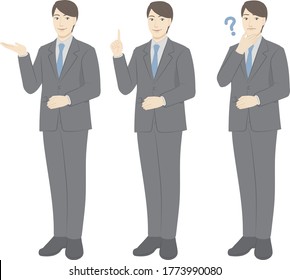 Men's set of suit clothes / whole body
