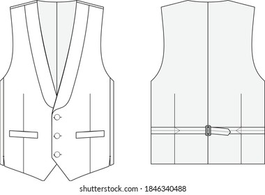 Men's Shawl Collar Tailored Waistcoat