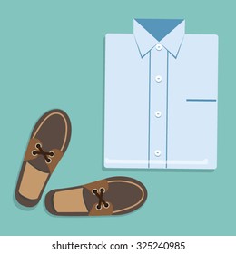 Men's shirt and shoes