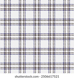 Mens shirt vector fabric pattern, furniture tartan background seamless. Pajamas check texture textile plaid in white and black colors palette.