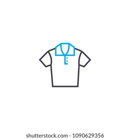 Men's shirt vector thin line stroke icon. Men's shirt outline illustration, linear sign, symbol concept.