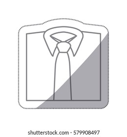 men's shirts with tie icon image design, vector illustration