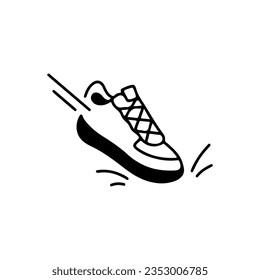 men's shoe doodle vector illustration