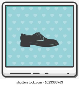 Men's shoe flat vector icon. Modern boot illustration.
