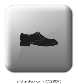 Men's shoe flat vector icon. Modern boot illustration.