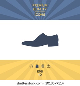 Men's shoe icon. Menu item in the web design