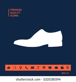 Men's shoe icon. Menu item in the web design